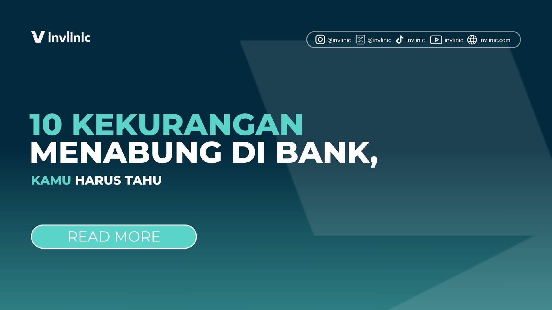 kekurangan menabung di bank
